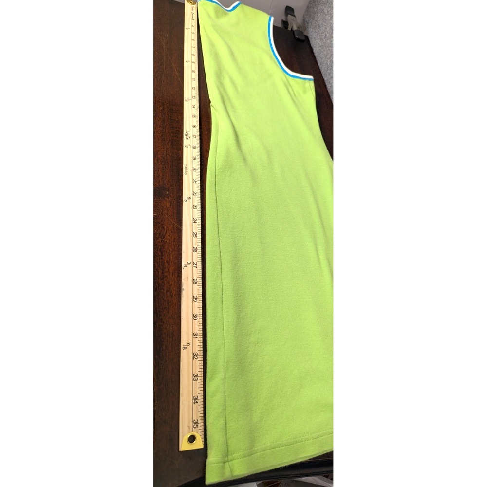 Ronni Nicole XL Lime Green Y2K Sleeveless Shift Dress Sequin Martini Glass Retro - Picture 7 of 8